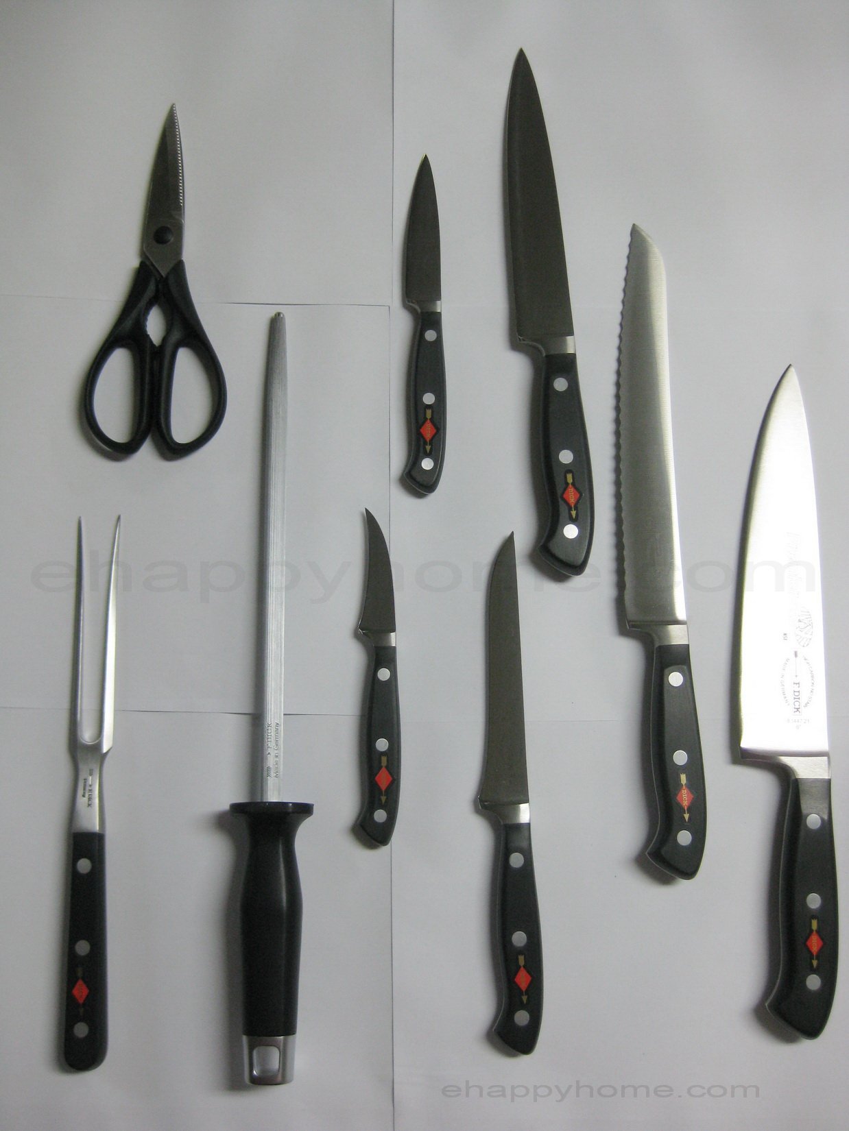 Amazon.com: F. Dick Knife Block Set - 9 Piece Forged Steel